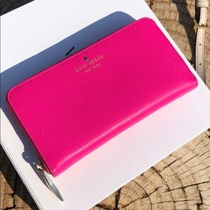 Kate Spade Hot Pink Continental Wallet